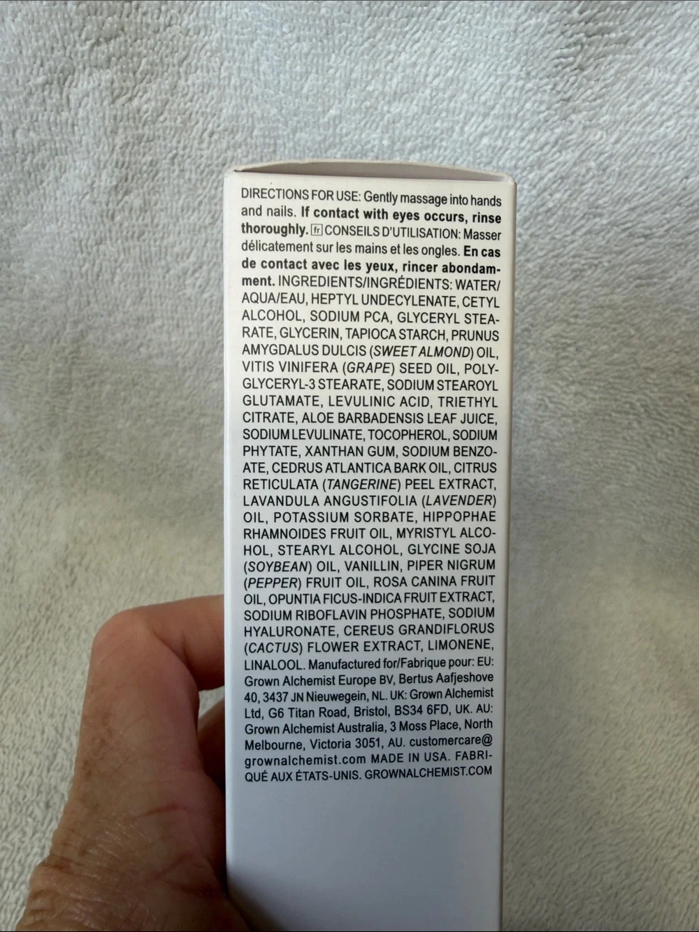 Grown Alchemist hydrating hand